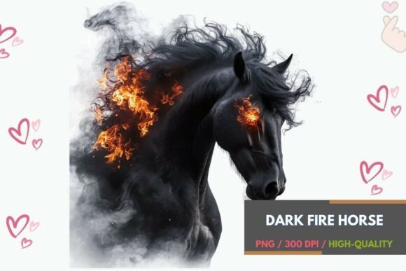 Black Stallion Smoke Fire Art: Where Photorealism and Raw Nature Converge in Premium Design