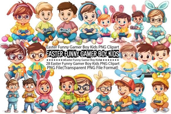 Easter Funny Gamer Boy Kids Sublimation Bundle: Creative Designs for Modern Crafting & Small Business