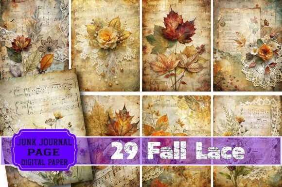 Fall Lace Junk Journal Pages: Creative Possibilities for Every Project