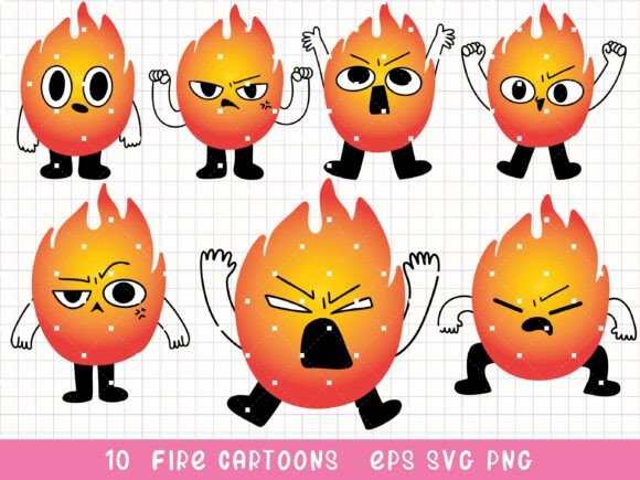 Fire Cartoon Clipart Angry Flame SVG – Why Expressive Flame Characters Are Redefining Digital Creativity