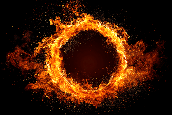 Fire Flame Circle Ring Background for Bold Designs