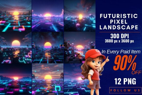 Futuristic Pixel Landscape: A Design Game-Changer