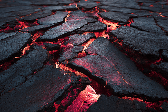Glowing Cracked Lava Ground Texture Back: The Visual Edge in Modern Creative Work