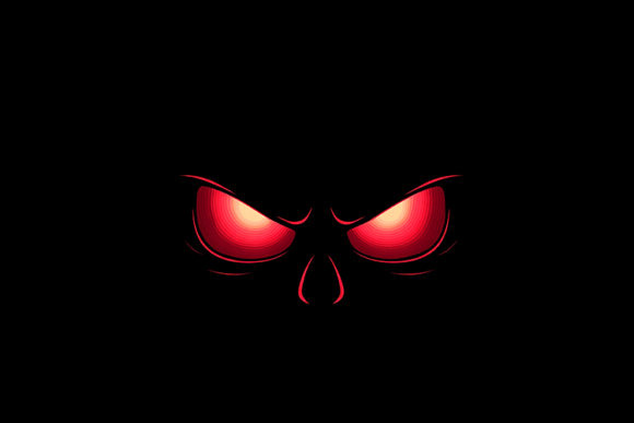 Glowing Evil Red Eyes Illustration