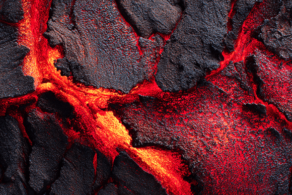 Molten Lava Rock Texture Background