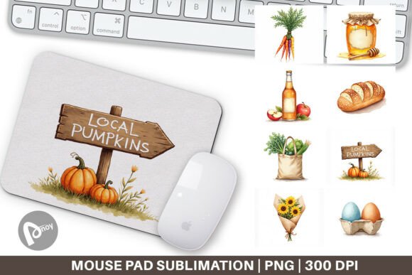 Mouse Pad Cozy Fall Farmers Market: Design, Print, and Perfect Your Workspace