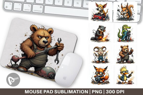 Mouse Pad Garage Chaos Critter: Creative Desk Upgrade
