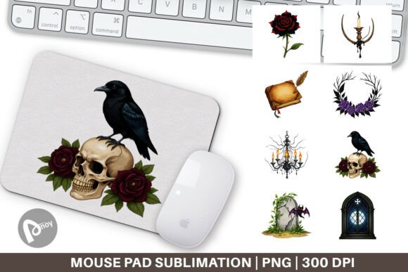 Mouse Pad Gothic Halloween Elegance for Your Desk Setup