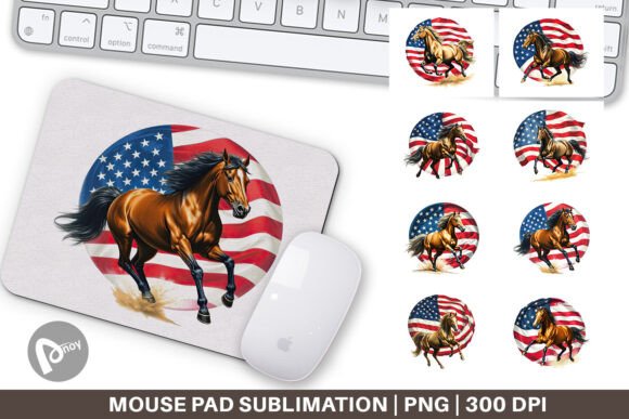 Mouse Pad Horse 4th of July: Where Patriotism Meets Desk Productivity