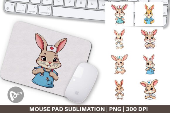 Mouse Pad Nurse Rabbit: Creative Desk Upgrade