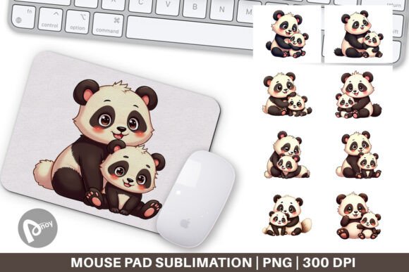 Mouse Pad Panda Mother's Day