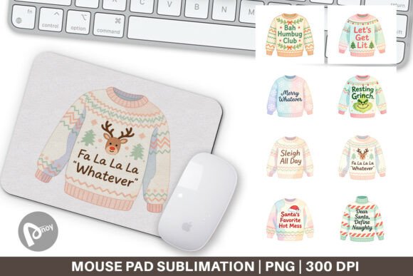 Mouse Pad Quotes Watercolor Ugly Sweater: A Unique Desk Accessory for Style and Comfort