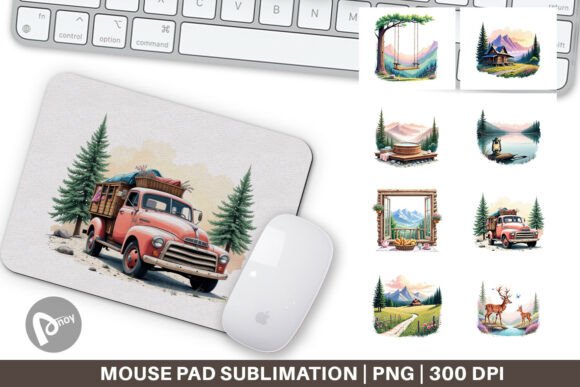 Mouse Pad Rustic Mountain Escape: Design Meets Comfort