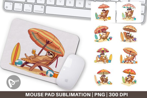 Mouse Pad Summer Sloth: Comfort and Style