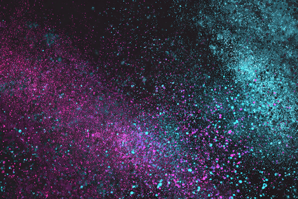 Neon Pink Cyan Splatter Design for Creatives