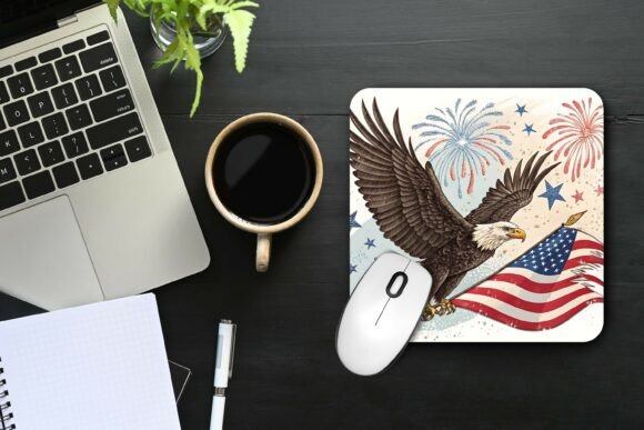 Patriotic Eagle Mouse Pad PNG: A Bold Desk Upgrade