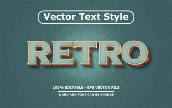 RETRO Vector Text Effect – Editable