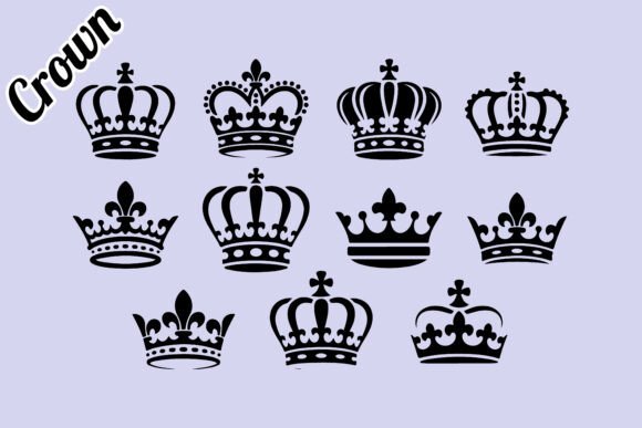 Silhouette Crowns for Creative Crafting: A Royal Asset for Modern Design Projects
