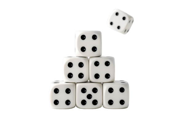 Stack of White Dice with One Falling PNG: A Practical Evaluation for Designers and Educators