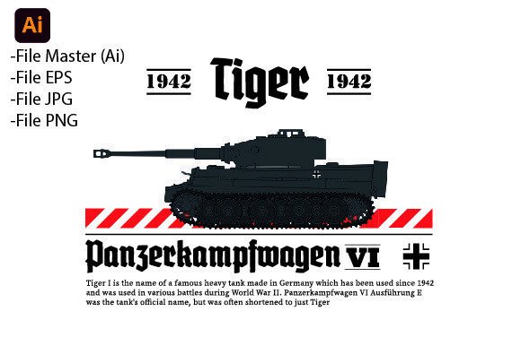 T-Shirt Tank Tiger: Bold Military-Inspired Design for Apparel and Branding