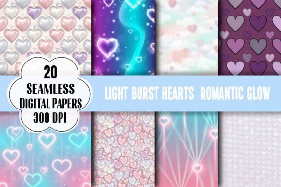 The Art of Luminous Love: Exploring the Light Burst Hearts Romantic Glow Pattern