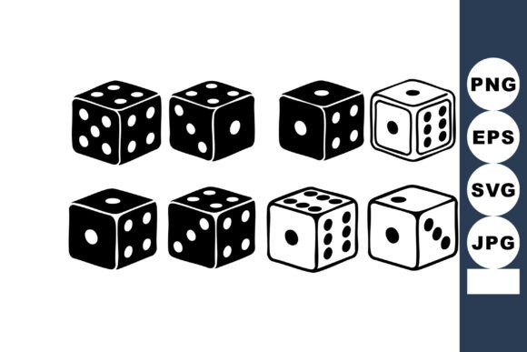 The Distinctive Appeal of Black and White Dice in Vector Illustration