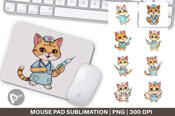 The Sublimation Mouse Pad Nurse Cat Design: Merging Creativity with Workspace Productivity