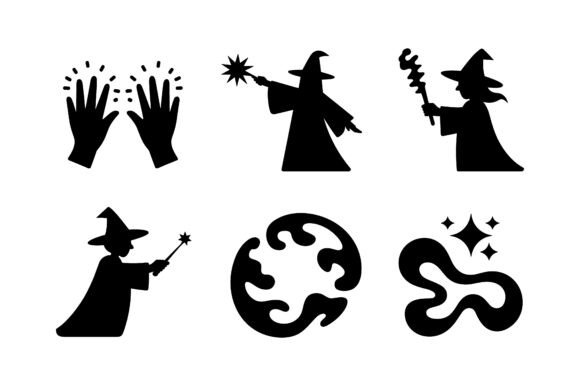 Unleash Arcane Power with the Fantasy Wizard Magic Spell Icon Set