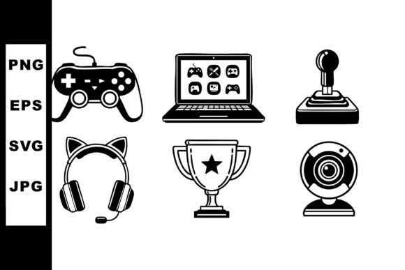 Video Game Controller, Laptop, Joystick, and Headset: The Essential Icons of Modern Digital Gaming